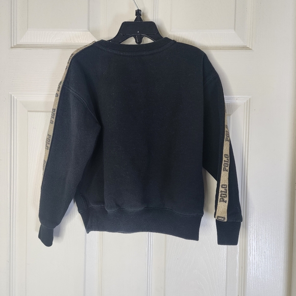 Polo Ralph Lauren Black Kids Sweatshirt Gold Trim 6 - Picture 11 of 14